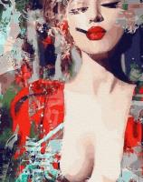 Opakowanie Malowanie po numerach - Pani z papierosem 40x50cm