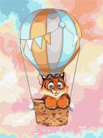 Malowanie po numerach - Pasiasty podróżnik 30x40cm. Wydawca: Ideyka. SmakLiter.pl Opakowanie Malowanie po numerach - Pasiasty podróżnik 30x40cm