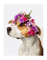 Opakowanie Malowanie po numerach - Pies w wieńcu 40x50cm