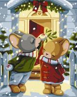 Opakowanie Malowanie po numerach - Pod jemiołą 40x50cm