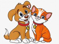 Opakowanie Malowanie po numerach - Przyjaciele 30x40cm