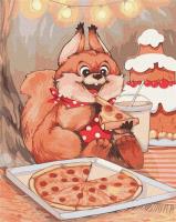 Opakowanie Malowanie po numerach-Przysmaki wiewiórki 40x50