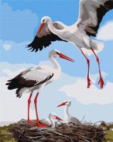 Opakowanie Malowanie po numerach - Rodzina bocianów 40x50cm