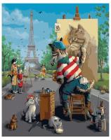 Opakowanie Malowanie po numerach - Rodzina kotów 40x50