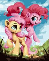 Opakowanie Malowanie po numerach Różowe kucyki