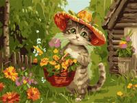 Opakowanie Malowanie po numerach - Słodki ogrodnik 30x40cm