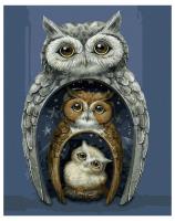 Opakowanie Malowanie po numerach - Sowia rodzina 40x50cm