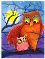 Opakowanie Malowanie po numerach Sowy na drzewie
