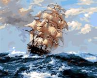 Opakowanie Malowanie po numerach - Statek na falach 40x50cm