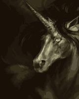 Opakowanie Malowanie po numerach Szary jednorożec