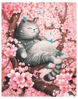 Opakowanie Malowanie po numerach - Szary pręgowany kot 40x50