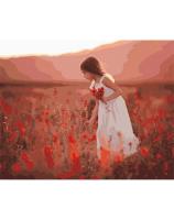 Opakowanie Malowanie po numerach - Szkarłatne kwiaty 40x50cm