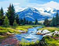 Opakowanie Malowanie po numerach- Szwajcarski potok 40x50cm