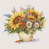 Opakowanie Malowanie po numerach - Urocze słoneczniki 40x40