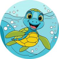 Opakowanie Malowanie po numerach - Uroczy żółw 19cm