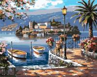 Opakowanie Malowanie po numerach - Wyspa i łodzie 40x50cm