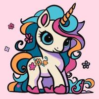 Opakowanie Malowanie po numerach - Zabawny jednorożec 25x25cm