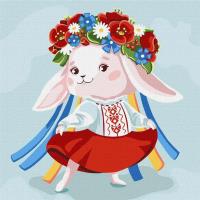 Opakowanie Malowanie po numerach - Zajączek-Ukrainka 30x30cm