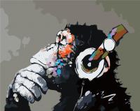 Opakowanie Malowanie po numerach - Zamyślona małpa 40x50cm