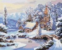 Malowanie po numerach - Zimowy poranek 40x50cm. Wydawca: Ideyka. SmakLiter.pl Opakowanie Malowanie po numerach - Zimowy poranek 40x50cm