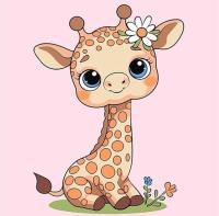 Opakowanie Malowanie po numerach - Żyrafa 25x25cm