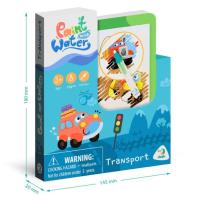 Malowanka wodna z markerem Transport. Wydawca: Dodo. SmakLiter.pl Opakowanie Malowanka wodna z markerem Transport