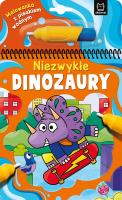 Malowanka z pisakiem wodnym. Niezwykłe dinozaury. Autor: Podgórska Anna. SmakLiter.pl Okładka książki Malowanka z pisakiem wodnym. Niezwykłe dinozaury