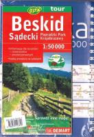 Okładka książki Mapa tur. Beskid Sądecki 1:250 000 + atlas sam PL