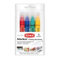 Marker akrylowy 4 kolory. Wydawca: TOMA. SmakLiter.pl Opakowanie Marker akrylowy 4 kolory