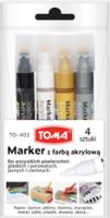 Marker akrylowy 4 kolory. Wydawca: TOMA. SmakLiter.pl Opakowanie Marker akrylowy 4 kolory