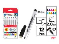 Marker do tablic 12 kolorów. Wydawca: MP Main Paper. SmakLiter.pl Opakowanie Marker do tablic 12 kolorów