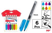 Opakowanie Marker do tekstyliów 6 kolorów