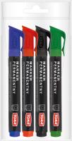 Marker permanentny 4 kolory. Wydawca: TOMA. SmakLiter.pl Opakowanie Marker permanentny 4 kolory