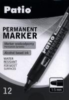 Opakowanie Marker permanentny okrągły czarny 12 sztuk