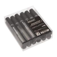 Opakowanie Marker permanentny ścięty czarny (12szt)