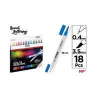 Opakowanie Markery dwustronne pędzelkowe 18 kolorów