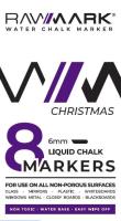 Opakowanie Markery kredowe świąteczne z szablonam 8 kolorów