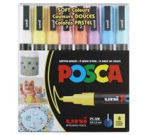 Opakowanie Markery PC-3M soft colors pastelowe kolory Posca Uni