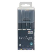 Opakowanie Markery permanentne z końcówką pędzelkową 12szt