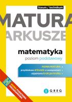 Matematyka. Matura. Arkusze. Poziom podstawowy. Autor: Jadwiga Geniec, Magdalena Dyrek, Marlena Andrzejczak. SmakLiter.pl Okładka książki Matematyka. Matura. Arkusze. Poziom podstawowy