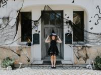 Opakowanie Materiał dekoracyjny gładki czarny 0,2x9,8m