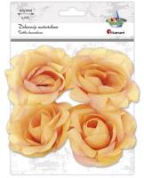 Opakowanie Materiałowe róże 3D 75mm herbaciane 4szt