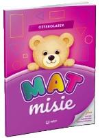 MATmisie. Czterolatek. Autor: Karolina Karamuz. SmakLiter.pl Okładka książki MATmisie. Czterolatek