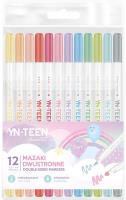 Opakowanie Mazaki dwustronne pastel 12 kolorów YNT