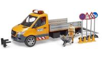 MB Sprinter Komunalny z figurką budowlańca, modułe. Wydawca: Bruder. SmakLiter.pl Opakowanie MB Sprinter Komunalny z figurką budowlańca, modułe