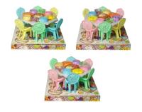 Opakowanie Mebelki dla lalek: stół, 6 krzesłek, akcesoria MIX