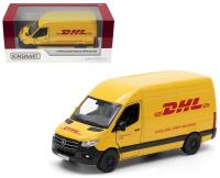Mercedes-benz sprinter DHL 1:48. Wydawca: Kinsmart. SmakLiter.pl Opakowanie Mercedes-benz sprinter DHL 1:48