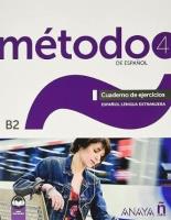 Metodo 4 de espanol B2 ćw ed.2023. Autor: Avila Sara Robles, Salvador Pelaes. SmakLiter.pl Okładka książki Metodo 4 de espanol B2 ćw ed.2023