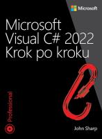 Microsoft Visual C# 2022 Krok po kroku. Autor: Sharp John. SmakLiter.pl Okładka książki Microsoft Visual C# 2022 Krok po kroku