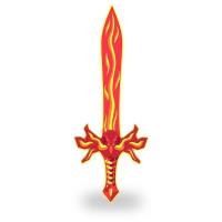 Miecz rycerski ognisty 52cm. Wydawca: PAPO. SmakLiter.pl Opakowanie Miecz rycerski ognisty 52cm